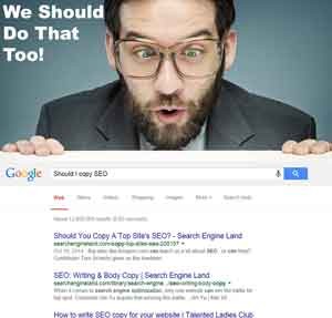 should I copy my competitors SEO search engine optimization on their website