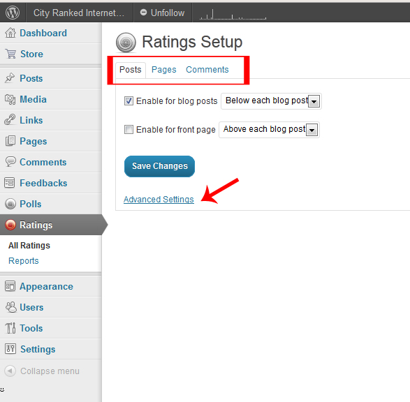 WordPress Ratings Setup