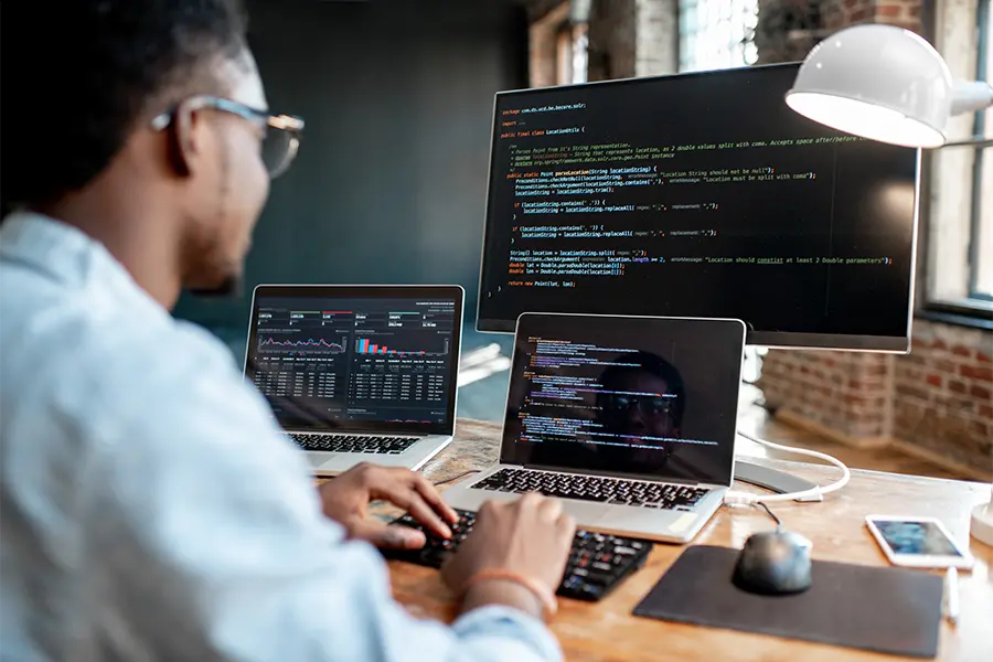 Developer setting up GPS SEO WordPress plugin on client website for improved local SEO performance