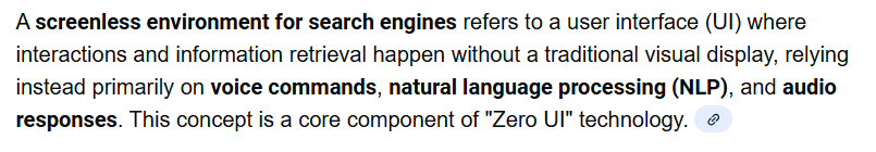Screenless environment for voice search is the directions that search engines are going with AI pricing